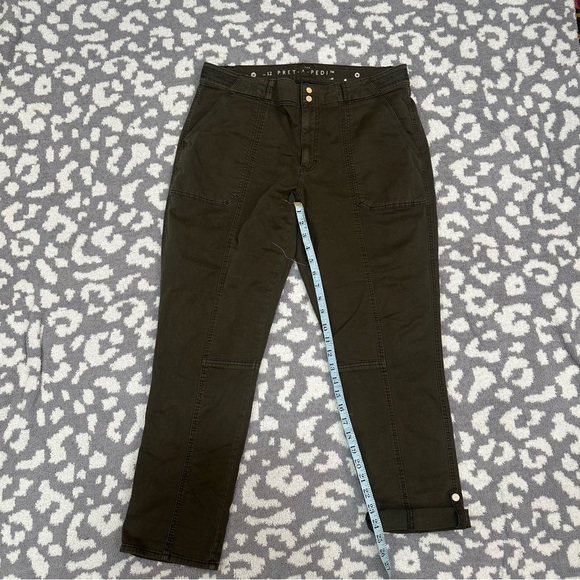 WHITE HOUSE BLACK MARKET - Dark Olive Pret a Pedi / Moto Straight leg Pants - Picture 7 of 7